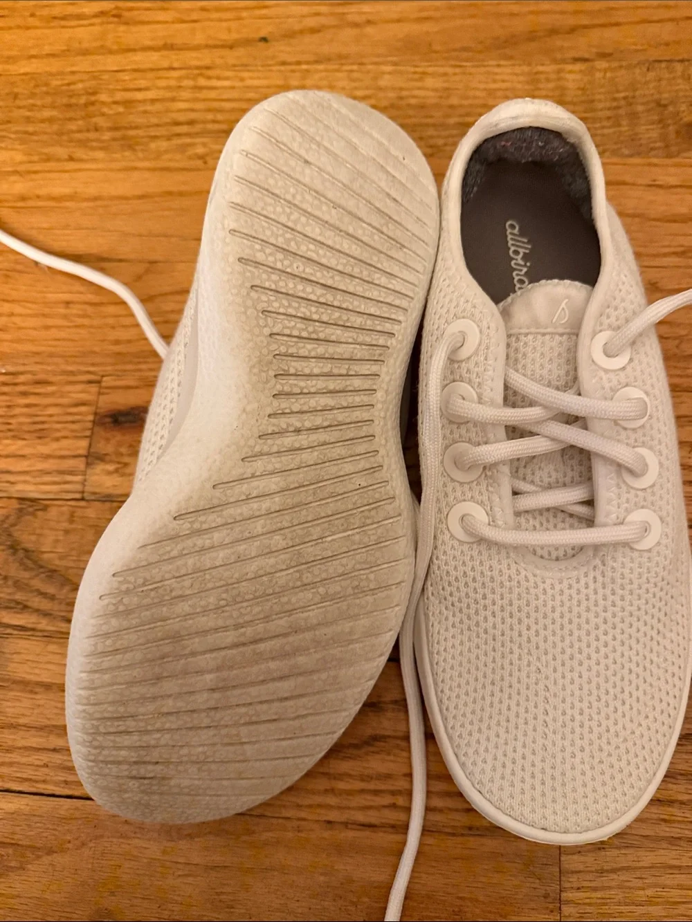 Allbirds Tree Runner Casual Knit Lace-Up Sneakers in white